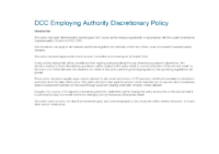 DCC Employing Authority Disretionary Policies